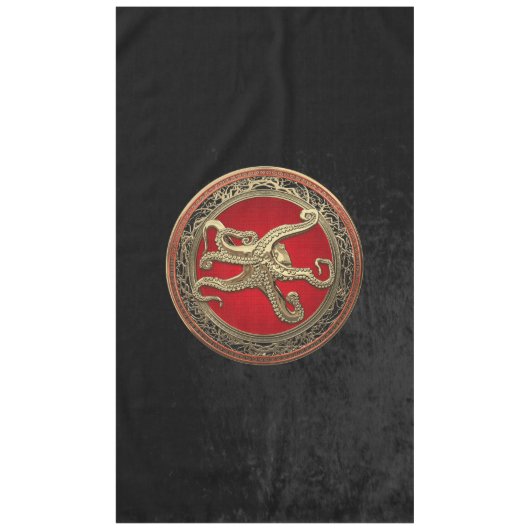 [600] Sacred Gold Octopus in Defensief Posture Tafelkleed (Voorkant)