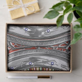 [600] Sacred Silver Egyptian Winged Scarab & Ankh Tissuepapier (Geschenk)