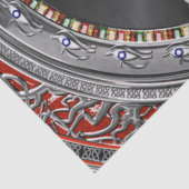 [600] Sacred Silver Egyptian Winged Scarab & Ankh Tissuepapier (Detail)