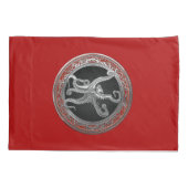 [600] Sacred Silver Octopus in Defensief Posture Kussensloop (Achterkant)