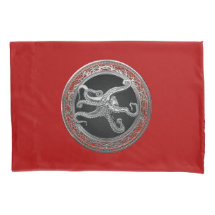 [600] Sacred Silver Octopus in Defensief Posture Kussensloop