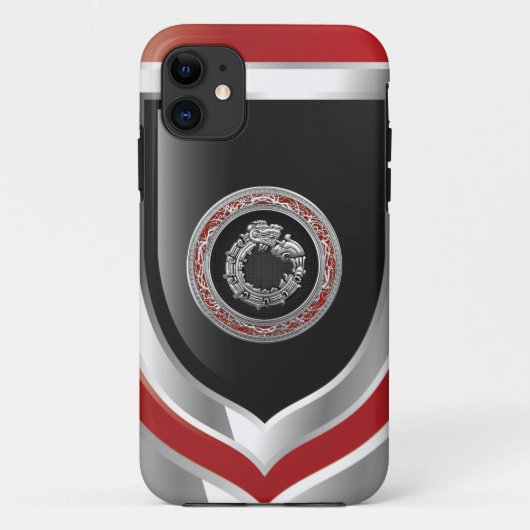 [600] Serpent God Quetzalcoatl [Zilver] Case-Mate iPhone Case (Achterkant)