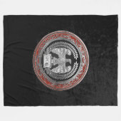 [600] Silver Roman imperial Eagle Fleece Deken (Voorkant (Horizontaal))