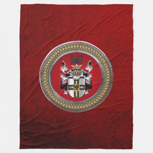 [600] Teutonische wapenschild Fleece Deken (Voorkant)