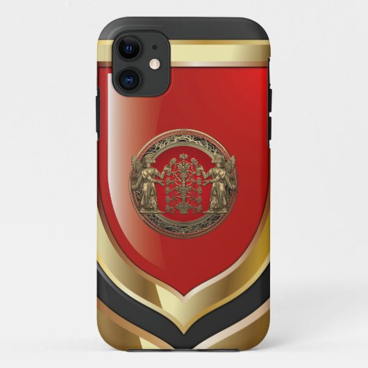 [600] Twee gouden nieren met een levensboom Case-Mate iPhone Case (Achterkant)