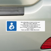 600px-Borstvoeding-icon-med.svg, ... - Aangepast Bumpersticker (Op auto)