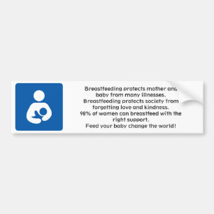 600px-Borstvoeding-icon-med.svg, ... - Aangepast Bumpersticker