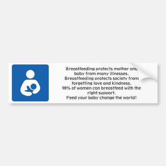 600px-Borstvoeding-icon-med.svg, ... - Aangepast Bumpersticker (Voorkant)