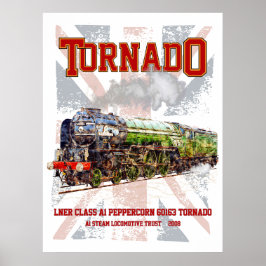 60163 Tornado Antieke Stoomtrein Locomotief  Poster
