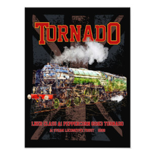 60163 Tornado  Stoomtrein Locomotief Foto Afdruk
