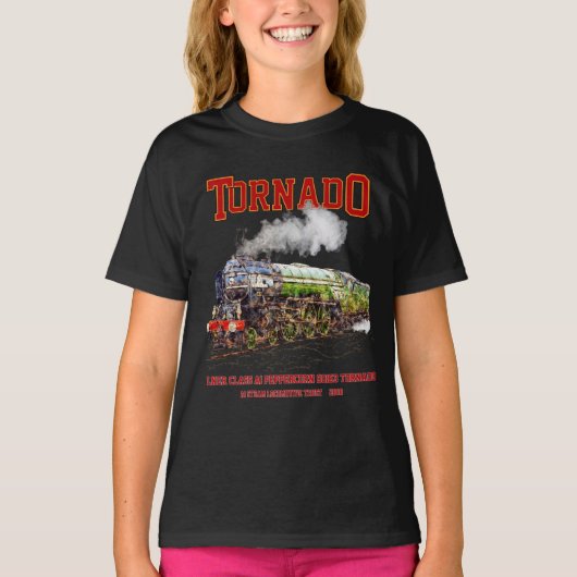 60163 Tornado  Stoomtrein Locomotief T-shirt (Voorkant)