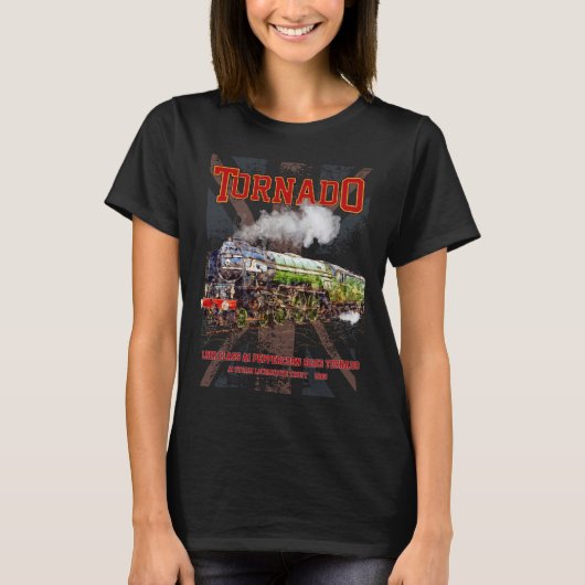 60163 Tornado  Stoomtrein Locomotief T-shirt (Voorkant)