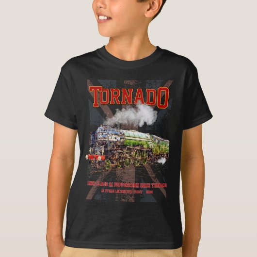 60163 Tornado  Stoomtrein Locomotief T-shirt (Voorkant)