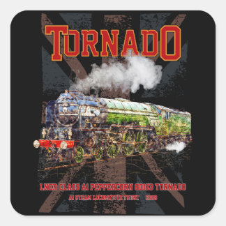 60163 Tornado Stoomtrein Locomotief Vierkante Sticker