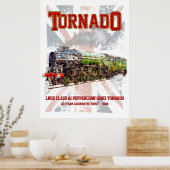 60163 Tornado Vintage Steam Train Locomotive  Poster (Keuken)