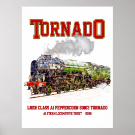 60163 Tornado Vintage Stoomtreinlocomotief Poster
