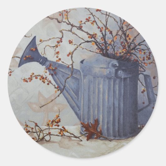 6033 Bitterzoet in water kan op kanteltjes Ronde Sticker (Voorkant)