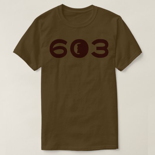 603 Oud Man van de Berg Rond Bruin T-shirt (Design voorkant)