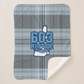 603 Riptide Sherpa Blanket (Grijs Plaid) Deken (Voorkant)
