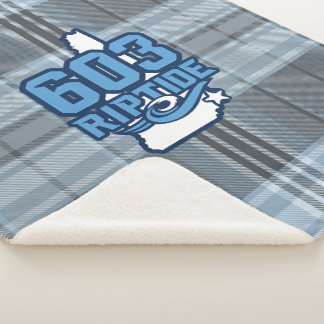 603 Riptide Sherpa Blanket (Grijs Plaid) Sherpa Deken
