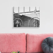 6067-sloten op het hek canvas afdruk (Insitu (Woonkamer))