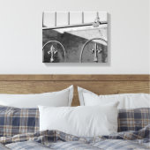 6067-sloten op het hek canvas afdruk (Insitu (Slaapkamer))