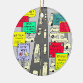 606 glutenvrije cartoon keramisch ornament (Links)