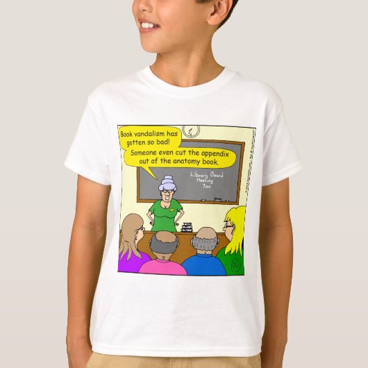 609 anatomieboekaanhangsel cartoon t-shirt (Voorkant)