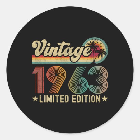 60 1963 60ste voor ronde sticker (Voorkant)