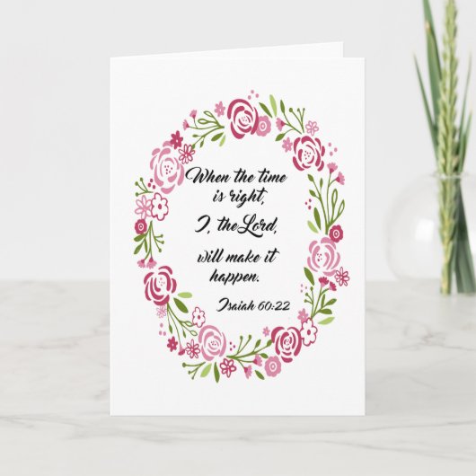 60:22 van Isaiah van het Heilige Schrift van de Feestdagen Kaart (Voorkant)