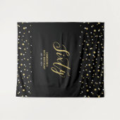 60 | 60e verjaardag van Gold & Black - achtergrond Wandkleed (Voorkant (horizontaal))