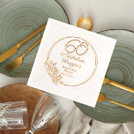 60 and Fabulous 60th Birthday Party Folie gestempe Folie Servetten<br><div class="desc">Elegant typografisch ontwerp "60 and Fabulous" 60e verjaardagsfeestontwerp met een rozen omtrek rond lijst.</div>