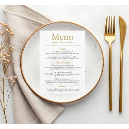 60 and Fabulous Birthday White Gold Menu