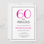 60 and Fabulous Charming Sixtieth Birthday Kaart (Voorkant)