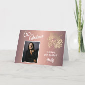 60 and Fabulous Foliage 60th Birthday Foto Kaart (Voorkant)