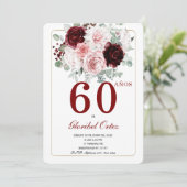 60 Años Cumpleaños Adulto Mujer uitnodiging (Staand voorkant)