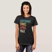 60 april 60 jaar oud azijnmerk t-shirt (Voorkant volledig)