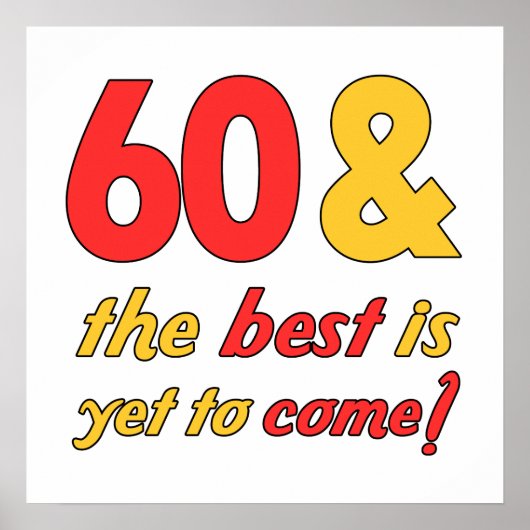 60 Best Birthday Gifts Poster (Voorkant)
