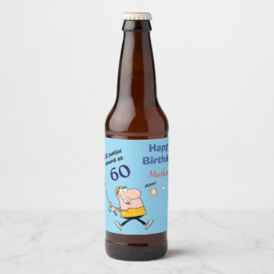 60 Birthday Golfer Bier Etiket