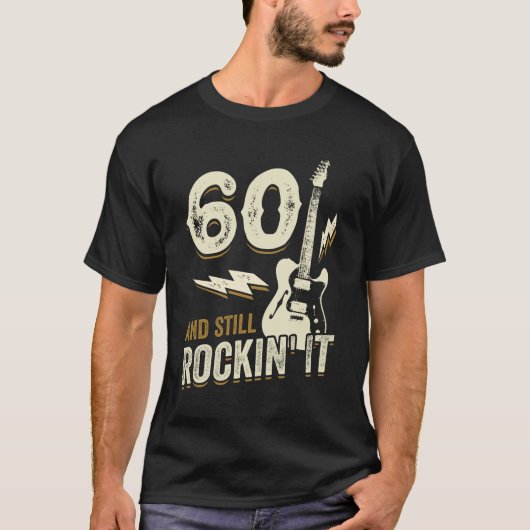 60. Birthday Rock Music Guitarist Gift T-shirt (Voorkant)