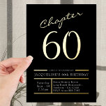 60 Black 60th Birthday Party Gold Folie Uitnodiging<br><div class="desc">Viel een mijlpaal evenement in stijl met deze luxe gouden folie 60ste verjaardag uitnodigingen! Ideaal voor het vieren van 60 jaar leven, familie en vrienden, deze zwarte uitnodigingen zullen je gasten een hint geven bij de speciale gelegenheid die je opslaat. Geef je geliefde een 60e verjaardagsfeestje om te herinneren met...</div>