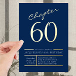 60 Blue 60th Birthday Party Gold Folie Uitnodiging<br><div class="desc">Viel de mijlpaal om 60 op een speciale manier te draaien met deze prachtige blauwe en gouden folie uitnodigingen. Nodig familie en vrienden uit om samen met u uw 60ste verjaardagsfeest in stijl te vieren, met een uitnodiging die zeker opvalt. Laat iedereen weten hoe bijzonder deze dag zal zijn, zoals...</div>