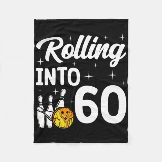 60 Bowling 60ste verjaardag Fleece Deken (Voorkant)