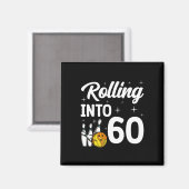 60 Bowling 60ste verjaardag Magneet (Voorkant / Achterkant)