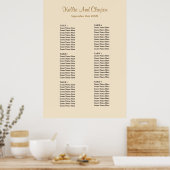 60 Champagne Wedding Seating Chart Poster (Keuken)