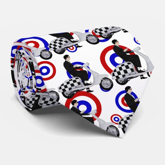 60 controle mannen stropdas mod scooter (Opgerold)