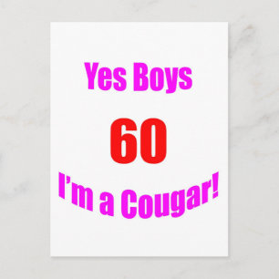 60 Cougar Birthday Briefkaart