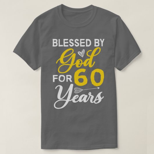 60 dag 60e verjaardag door God gevierd gedurende 6 T-shirt (Design voorkant)