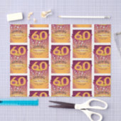 60 dagen nuchter Jubileum vetgedrukt cijfer Tissuepapier (Craft)