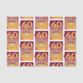 60 dagen nuchter Jubileum vetgedrukt cijfer Tissuepapier (Voorkant)